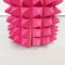 Italian Postmodern Pink Foam Cylindrical Totem with Pyramids, 1990s 9