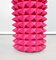 Italian Postmodern Pink Foam Cylindrical Totem with Pyramids, 1990s 4