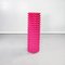 Italian Postmodern Cylindrical Totem with Pyramids in Pink Foam, 2000s 2