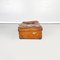 Mid-Century Modern Italian Brown Leather with Beige Fabric Luggage, 1960s 4