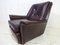 Brown Leather Lounge Chair, 1960s 2