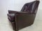 Brown Leather Lounge Chair, 1960s 3