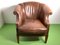 Vintage Chesterfield Armchair with Cognac-Colored Leather, 1970s, Image 2