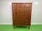 High Shop Chest of Drawers in Teak Veneer with Brass Fittings, 1970, Image 1