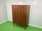 High Shop Chest of Drawers in Teak Veneer with Brass Fittings, 1970 2