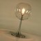 Deutsche Mid-Century Tischlampe aus Aluminium & Glas 3