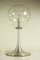 Deutsche Mid-Century Tischlampe aus Aluminium & Glas 1