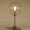 Deutsche Mid-Century Tischlampe aus Aluminium & Glas 2