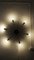 Lampada da parete Sputnik vintage nera e dorata, anni '50, Immagine 6