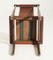 Vintage Walnut and Leather Chairs, 1960s, Set of 4, Image 3