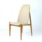 Tall Side Chair in Teak & Upholstery, Czechoslovakia, 1960s 10