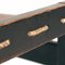 Sedie da pranzo brutaliste vintage in pelle e legno con corda, set di 2, Immagine 25