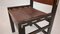 Sedie da pranzo brutaliste vintage in pelle e legno con corda, set di 2, Immagine 2
