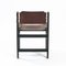 Vintage Brutalist Hide Leather and Wood with Rope Dining Chairs, Set of 2 8