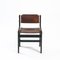 Sedie da pranzo brutaliste vintage in pelle e legno con corda, set di 2, Immagine 19