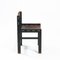 Sedie da pranzo brutaliste vintage in pelle e legno con corda, set di 2, Immagine 16