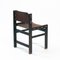 Sedie da pranzo brutaliste vintage in pelle e legno con corda, set di 2, Immagine 17