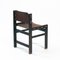 Vintage Brutalist Hide Leather and Wood with Rope Dining Chairs, Set of 2 17