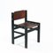 Sedie da pranzo brutaliste vintage in pelle e legno con corda, set di 2, Immagine 20