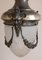 Antique Ceiling Lamp in Metal Frame & Glass, 1910s, Image 3