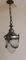 Antique Ceiling Lamp in Metal Frame & Glass, 1910s, Image 1