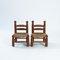 Brutalist Rush Childrens Chair in the style of Charles Dudoyt, 1950s, Set of 2 3