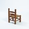 Brutalist Rush Childrens Chair in the style of Charles Dudoyt, 1950s, Set of 2 10