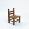 Brutalist Rush Childrens Chair in the style of Charles Dudoyt, 1950s, Set of 2 5