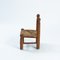 Brutalist Rush Childrens Chair in the style of Charles Dudoyt, 1950s, Set of 2 11
