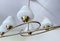 Vintage French Brass & Glass Pendant Lamp from Lunel, 1960s 17