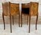 Early 20th Century French Bedside Tables or Nightstands in Marquetry and Iron Hardware, 1920s, Set of 2 2