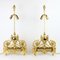 Louis XVI Andirons or Table Lamps in Gilded Bronze, Set of 2 3