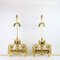 Louis XVI Andirons or Table Lamps in Gilded Bronze, Set of 2, Image 4