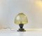 Art Deco Scandinavian Bronze and Green Glass Table Lamp 5