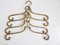 Brass Clothing Hangers, 1950s, Set of 4 7