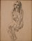 Raf De Buck, Art Deco Seated Nude, 1940, Pencil Drawing 2