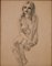 Raf De Buck, Art Deco Seated Nude, 1940, Pencil Drawing, Image 2