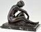 Jaume Martrus Y Riera, Art Deco Bathing Nude, 1925, Bronze 4