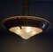 French Art Deco Brass & Glass Lalique Style Pendant Light, 1925 8