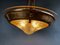 French Art Deco Brass & Glass Lalique Style Pendant Light, 1925 7