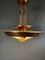 French Art Deco Brass & Glass Lalique Style Pendant Light, 1925 10