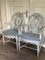 Antike gustavianische weiße & gepolsterte Armlehnstühle, 1890, 2er Set 7