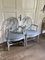 Antique Gustavian White & Upholstered Armchairs, 1890, Set of 2, Image 9