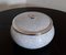 Mid-Century Beige & Blue Patterned Ceramic Lidded Box with Silver-Plated Metal Details by Wächtersbach for WMF, 1950s 1