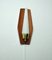 Scandinavian Modern Wall Light in Teak, Brass & Opaline Glass, Denmark, 1960s, Image 5