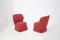 Rote italienische Vintage Sessel, 1950er, 2er Set 1