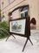 Magazine Rack in Wood and Brass with Paintings, 1970s, Image 4