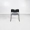 Italienische moderne schwarze Omstak Stühle aus Stahl von Rodney Kinsman Bieffeplast, 1970er, 2er Set 4