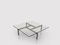 Brushed Steel & Glass Onda Coffee Table by Giovanni Offredi for Saporiti, 1970s 1