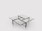 Brushed Steel & Glass Onda Coffee Table by Giovanni Offredi for Saporiti, 1970s, Image 1